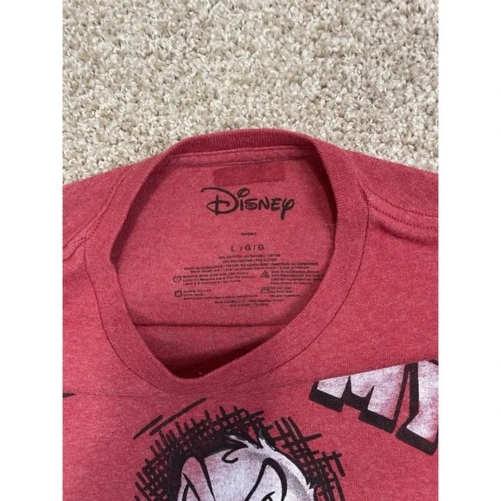 Disney Donald Duck This Is My Happy Face‎ Men's Red Heather T-Shirt Large